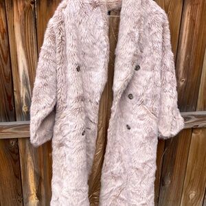 HARVEY BY HARVEY BERNARD Vintage Faux Fur Coat Size 12